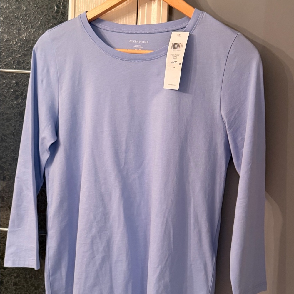Eileen Fisher Soft Purple Crew Neck Top